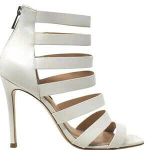 CHARLES DAVID VELMA LEATHER OPEN TOE HEEL SANDALS, NIB